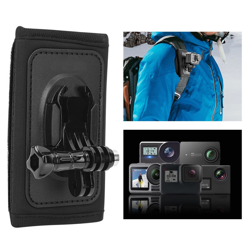 TELESIN Backpack Shoulder Strap Mount Holder for GoPro Action Cameras(GPBPM003）