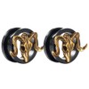 COOEAR Gauges Ears Plugs and Tunnels Black Screw Back Earrings