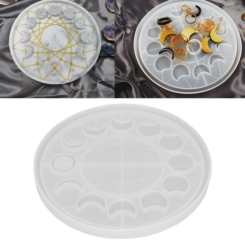 Moon Phase Tray Mold Lunar Eclipse Crescent Epoxy Resin Casting