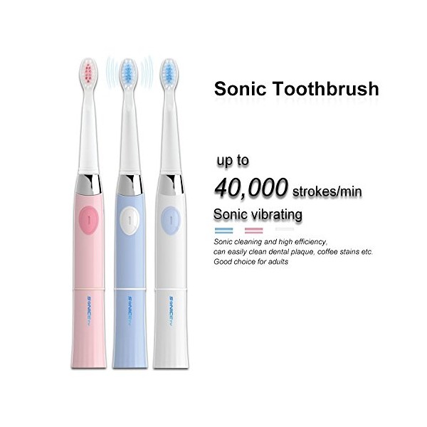 Sonicety Electric Toothbrush HI-503 (Value Pack Includes 3 Brushheads) (White)