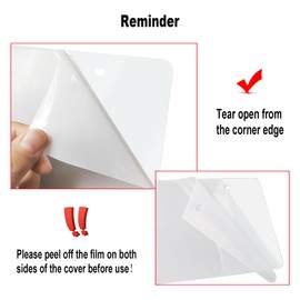 Aootf License Plate Covers- Clear Flat License Plate Protector, Unbreakable Plastic Protective Shield with Screws Caps, 2 Pack for Front Rear Car Tags