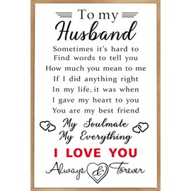 HEJOYN Anniversary Card to Husband, Happy Wedding Anniversary Card & Gifts for Husband from Wife