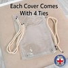 Uzitec Clear Plastic Dining Chair Cushion Protectors - Set of