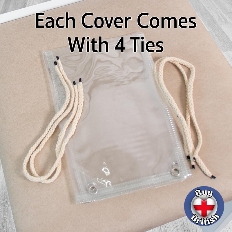 Uzitec Clear Plastic Dining Chair Cushion Protectors - Set of