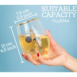 Onebttl Lighthouse Gifts for Lighthouse Lovers on National Lighthouse Day, Birthday and Chirstmas, 17 Oz Stemless Wine Glass