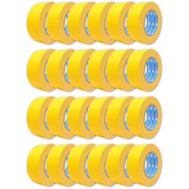 gws Fabric Tape, Synthetic Rubber Armored Tape Duct Tape, Hand Tearable, 27 Mesh Fabric, Fabric Tape for Versatile Use, 50m x 48mm (24, Yellow, 50m x 44mm)