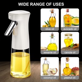 Brusoon Olive oil Sprayer for Cooking, 240ml Olive Oil Spray Bottle, Glass Olive Oil Sprayer Mister, Oil Sprayer for Air Fryer, BBQ, Salad, Baking, Grilling Kitchen Tools