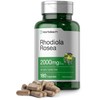 Horbäach Rhodiola Rosea Capsules 2000mg | 180 Count | Non-GMO,