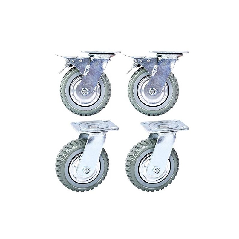 Mateda 8 inch All Swivel Caster Wheels, Heavy Duty 4Pcs