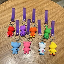CARRYUSNBM Cat Nap Keychain, Smiling Critters Keychain, Playtime Smiling Critters Keychain, Huggie Waggy, Chapter 3, Cartoon Monster, Game, Fans Gift, Birthday Gift, Approx. 2.4 inches (6 cm)
