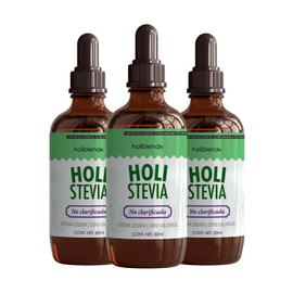 Holiblend – Stevia Líquida Orgánica – Holistevia Endulzante Natural Sin Calorías, Sin Clarificar – 3 Pack, 50 ml c/u