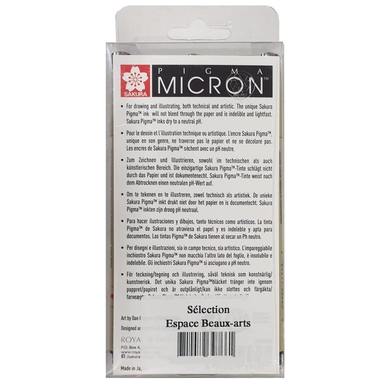 Pigma Micron 8 Fineliners 005,01,02,03,05,08, Brush, Brush (Manga SET)