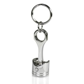 iPick Image Made for Dodge Charger R/T Classic Chrome Finish Engine Piston and Rod Metal Key Chain