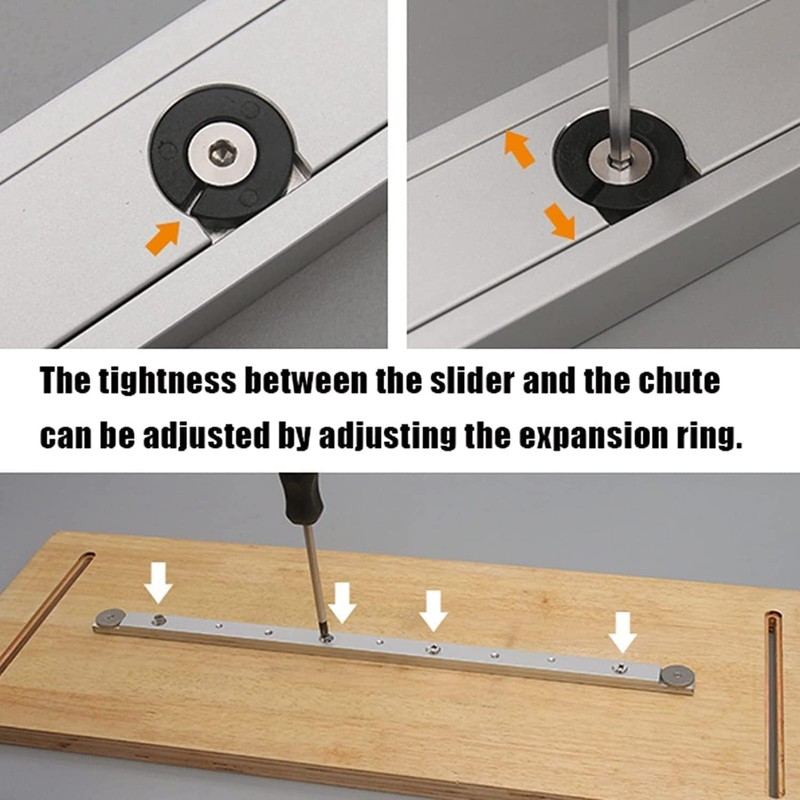 Uadme Miter Bar Slider, T Groove Rail Table Saw Miter