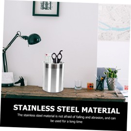 Vaguelly 1Pc Rotating Makeup Brush Organizer Desktop Storage Basket for Pens Cosmetics Stylish Durable Design with Three Compartments for Efficient Sorting