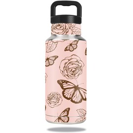 MightySkins Skin Compatible with Ozark Trail Water Bottle 36 oz – Butterfly Garden | Protective, Durable, and Unique Vinyl wrap Cover | Easy to Apply, Remove, and Change Styles | Made in The USA