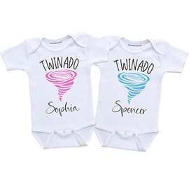 Funny Twin outfits for boy and girl Matching twins outfits boy and girl (3 months)