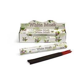 STAMFORD INC. 37109 White Musk Incense Sticks, 20 Sticks x 6 Packs