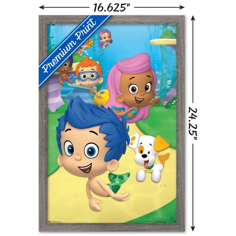 Nickelodeon Bubble Guppies - Group 14x22 Poster - Barnwood Framed
