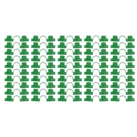 50Pcs Greenhouse Clamp PE Plastic 2 Head Plant Film Clamp Soil Sheet Clip for Horticulture 11mm / 0.43in