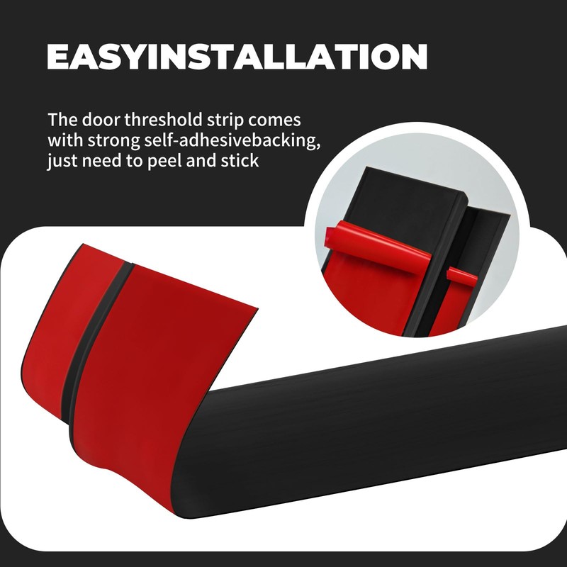 Floor Transition Strip Self Adhesive Door Threshold Ramp 72 inch,