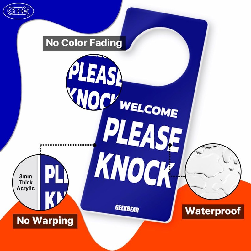GEEKBEAR Do Not Disturb Door Hanger Sign (03. Basic) –