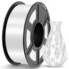 JAYO Silk PLA Filament 1.75mm White 1.1KG, Metal-Like Shiny 3D
