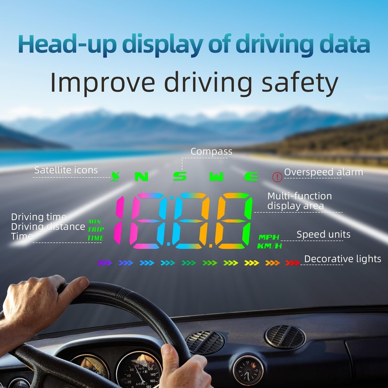 Heads Up Display for Car GPS Digital Speedometer for Car