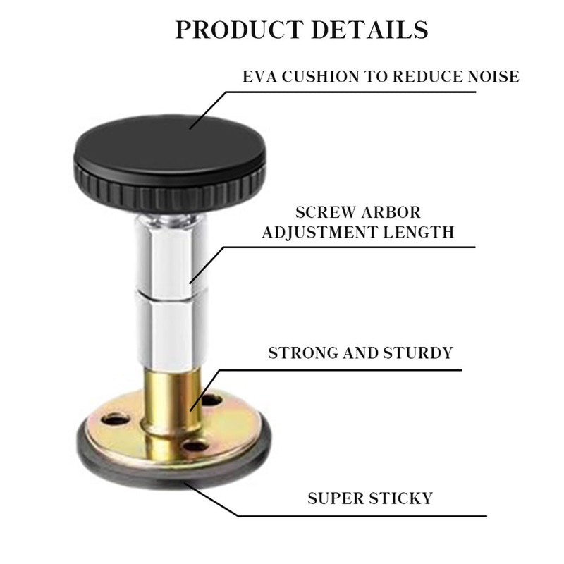 QISANKEE Headboard Stoppers for Wall, Adjustable Threaded Bed Frame Anti-Shake