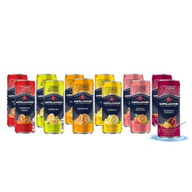 San Pellegrino Sparkling Fruit Beverages Variety Sampler Pack - 11.15 Fl Oz Cans (12 Pack) - In Sanisco Box…