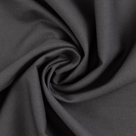 Swafing Heide Cotton Fabric Woven Plain Coupon (Anthracite, 1 m) (789) - 36 Different Colours