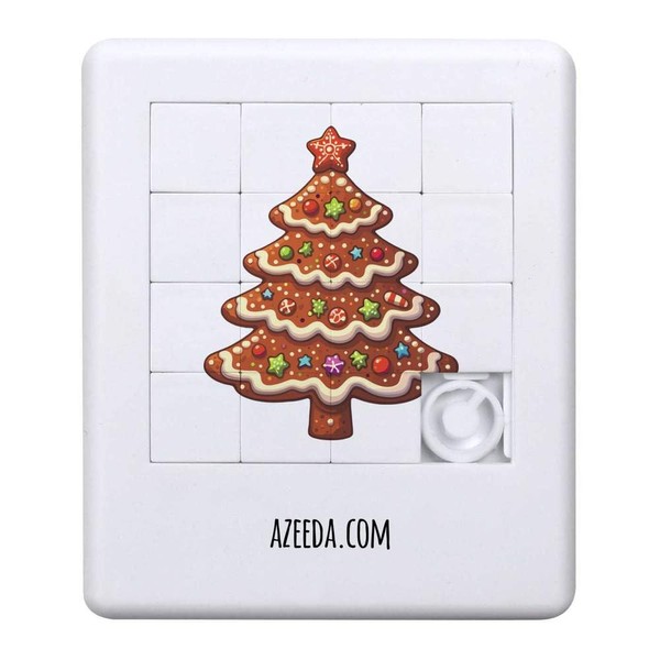 Azeeda 'Gingerbread Christmas Tree' Sliding Puzzle (PZ00032444)