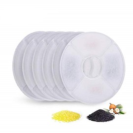 Decdeal Cat Water Fountain Filters Triple Water Softening Pet Fountain Replacement Filters with Resin and Active Carbon