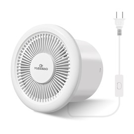 YUDEBAO 6 Inch Quiet Bathroom Exhaust Fan 110 CFM, Wall Mount Vent Fan with Plug for Kitchen, Pet Room, Attic, Garage Ventilation, White (APC15-5)