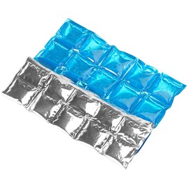 PEARL Cooling Bag Set of 4 Flexible Cooling Pads with Cooling Cells Reusable 30 x 25 cm