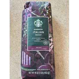 Unbranded New 2025 Starbucks Italian Whole Bean Coffee Dark Roast 1lb / 453g Bag