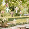Cross Floral Hanging Swirls, Baptism & First Communion Party Ceiling