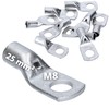 Cembre A5-M8 Tube Cable Lug 25 mm² M8 Uninsulated Tin-Plated