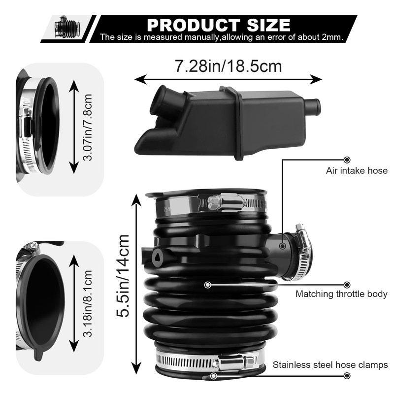 Engine Air Intake Hose(With clamp) for Nissan Murano 2015-2023 Pathfinder
