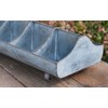 Galvanized Steel Metal Country Garden Planter Feed Trough Caddy with
