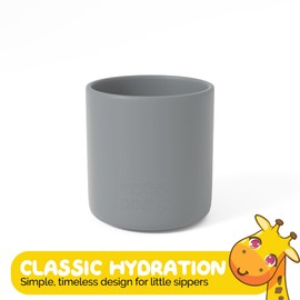 Muqee Peeko Babies Essentials Baby Cup for Infants and Toddler Cups in Pebble Gray Color Toddlers Cup made with Baby Safe Silicone Toddler Sippy Cups in Gray Color