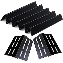 Dictirdy 17.5 inch Porcelain Flavorizer Bars Grill Replacement Parts for Weber Genesis 300 Series E310 E320 E330 S310 S320 S330 EP/CEP 310 EP/CEP 320 EP/CEP 330 with Front Control Knob Heating Plate