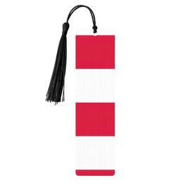 Polish Flag Print Wooden Bookmark Wood with Tassel for Reading,Perfect Present for Book Lovers