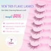 EVENTILL Natural Lashes Cat Eye 12MM Eyelashes Wispy False Eyelashes