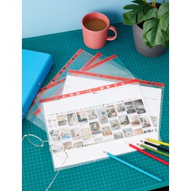 Q-Connect Punched Pocket A4 Deluxe Side-Opening Orange Peel Strip (Pack of 25)