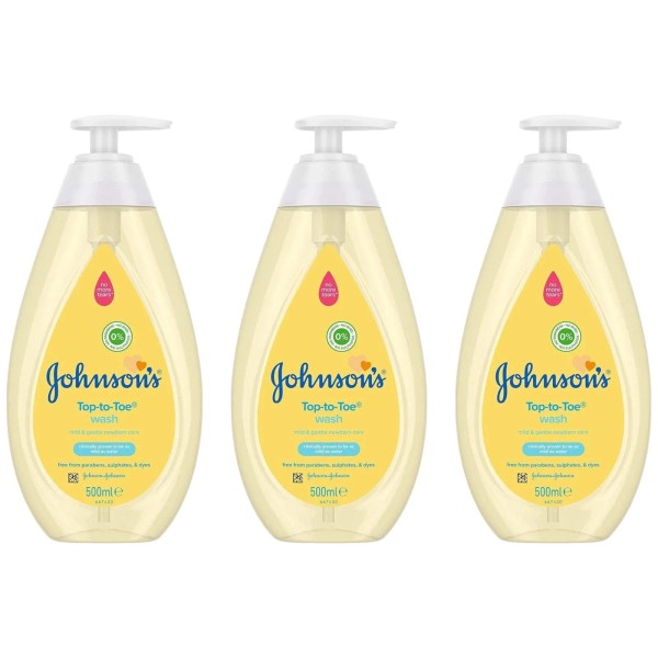 Johnson's Top-to-Toe Wash Mild & Gentle Newborn Care 16.9oz (500ml)