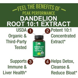 USDA Organic Dandelion Root Extract Supplement