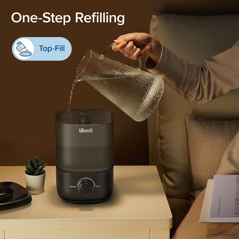LEVOIT Classic 160 Top-Fill Ultrasonic Cool Mist Humidifier, Super Easy
