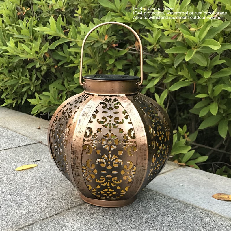 Solar Lanterns Iron Art Decorative Waterproof Outdoor Hanging Solar Lights