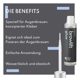 Augenmanufaktur Browlift Glue Including Brush - Part of the Browlift Base Kit, Vegan and Cruelty-Free for Gluing Eyebrows During Eyebrow Lifting
